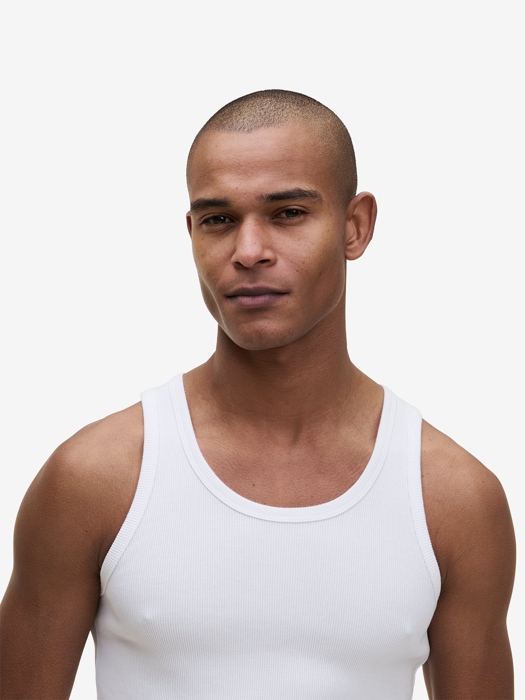 Tank Top Ribbed Cotton TS30026-WHT - Image 3