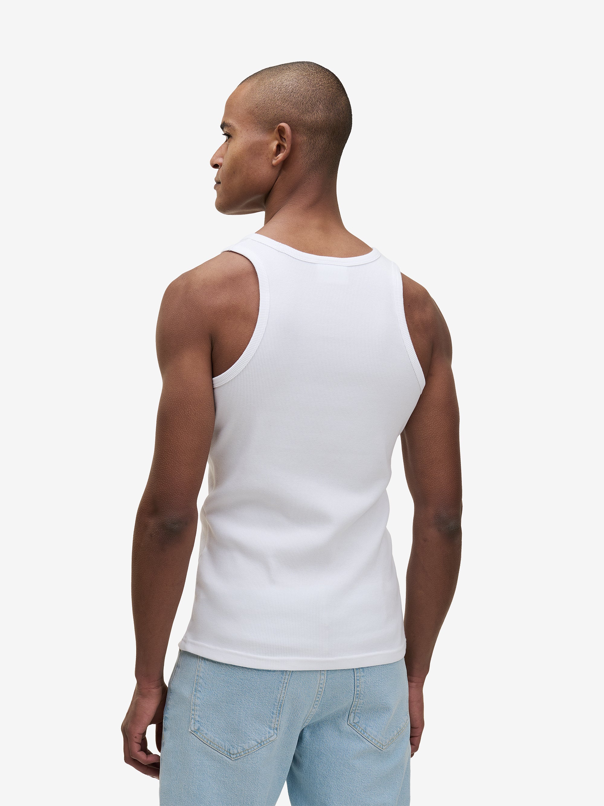 Tank Top Ribbed Cotton TS30026-WHT - Image 4